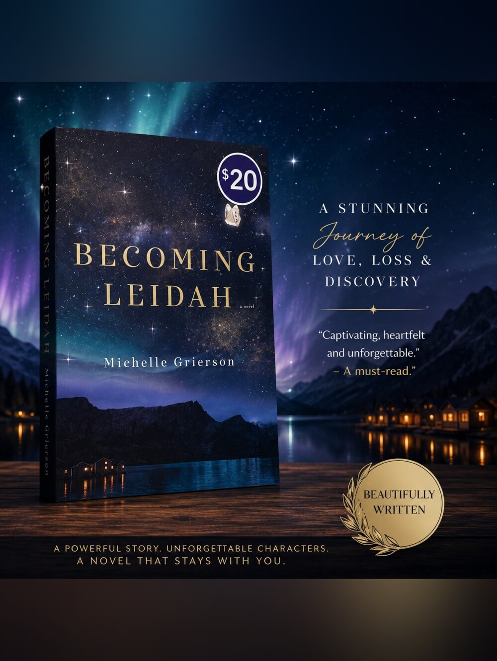 Becoming Leidah by Michelle Grierson - Navy Starry